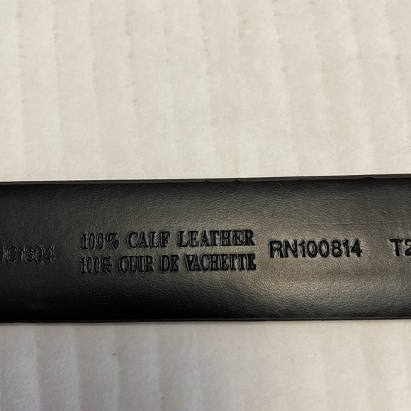 The Kooples brown soft sueded 100% calf leather belt silver tone buckle NWT - Picture 4 of 7